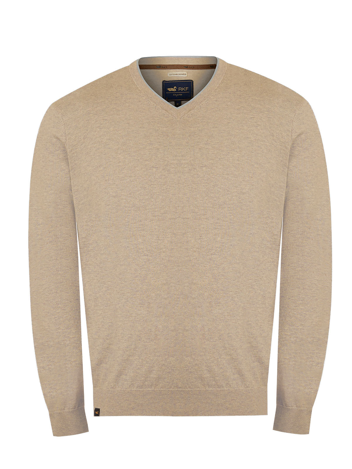 Sweater Algodón Orgánico Hombre Angri V Beige Rockford