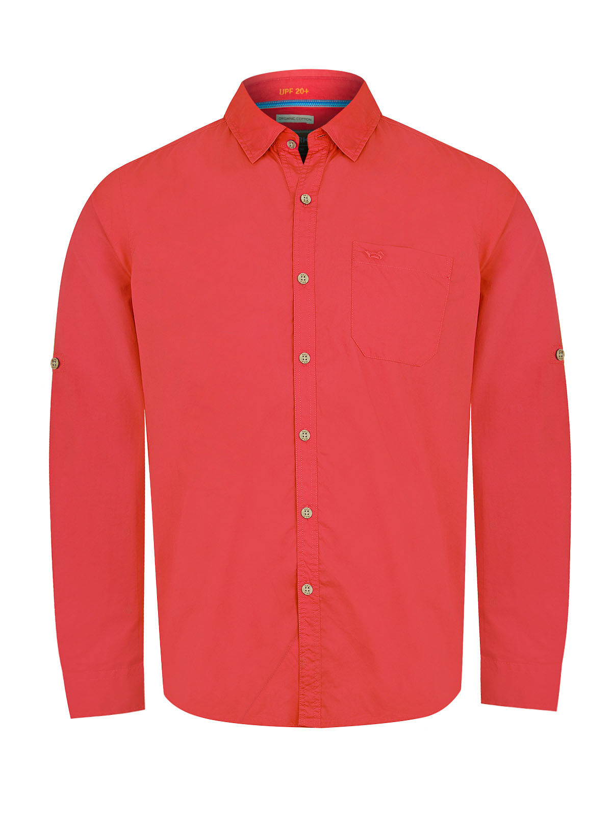 Camisa Algodón Orgánico Hombre Galiton Rojo Rockford