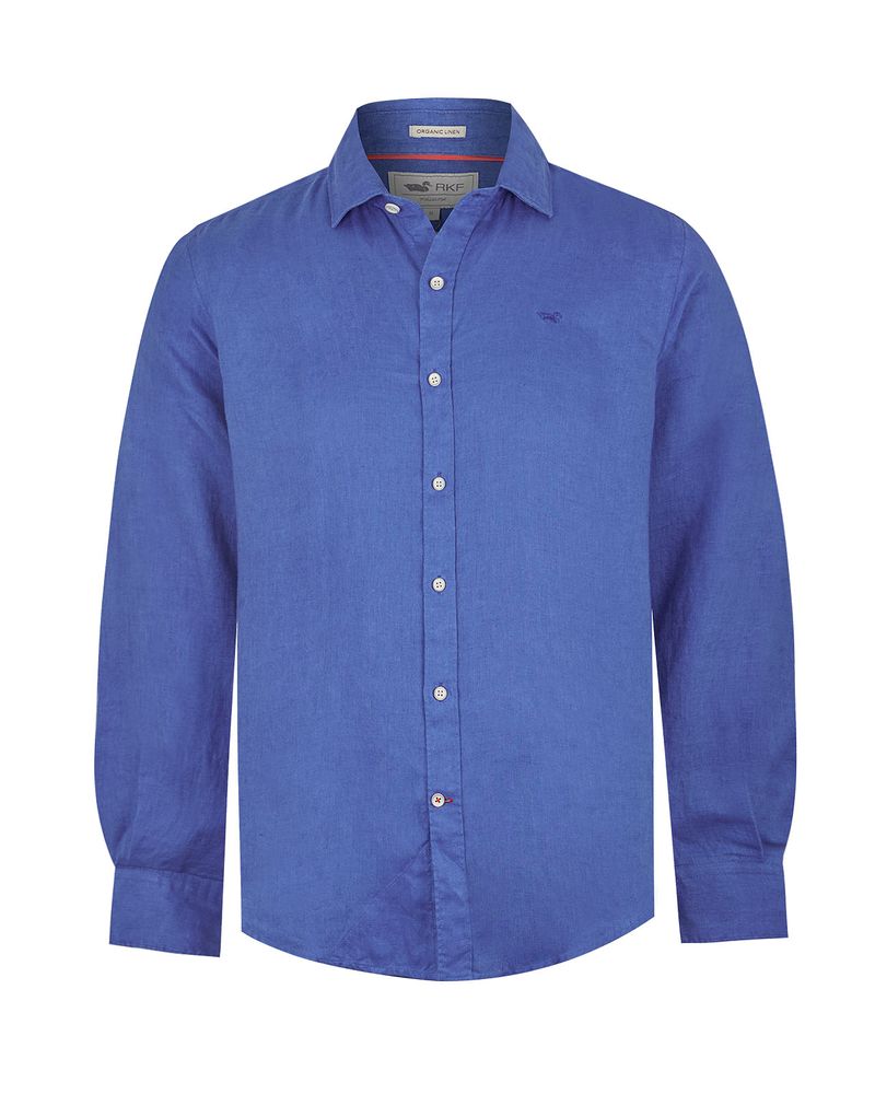 Camisa-Lino-Organico-Hombre-Linensol-Azulino-Rockford