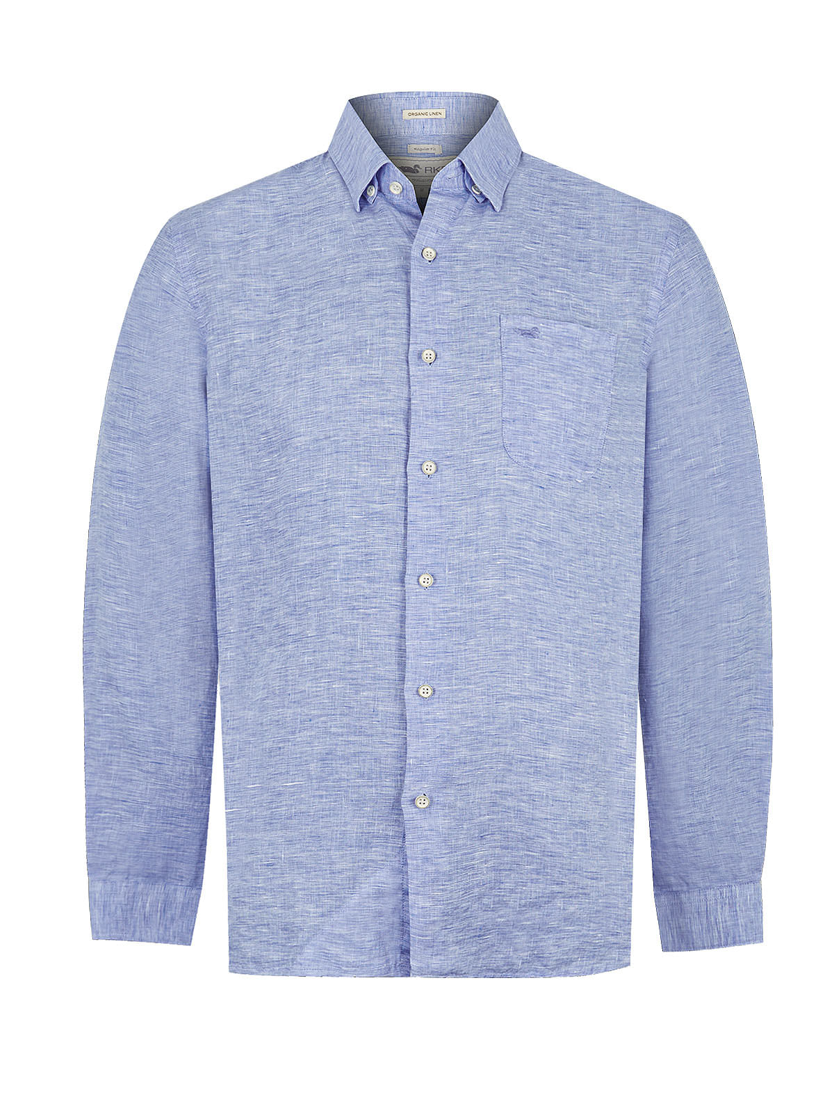 Camisa Lino Orgánico Hombre Linentex Azulino Rockford