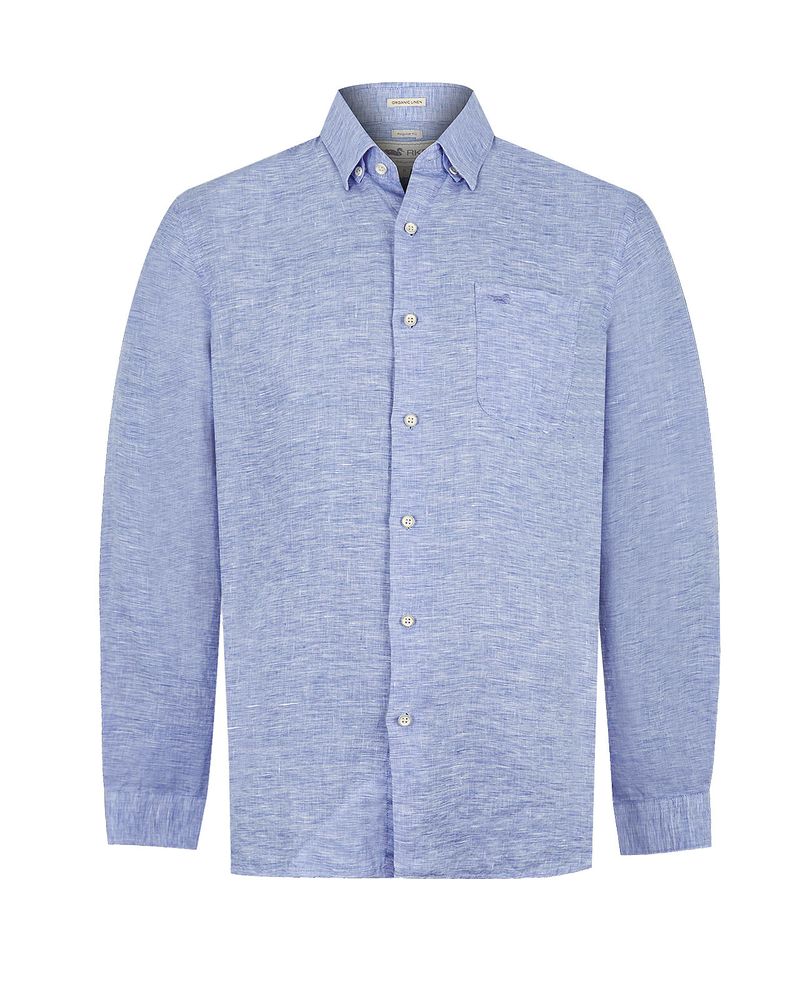 Camisa-Lino-Organico-Hombre-Linentex-Azulino-Rockford