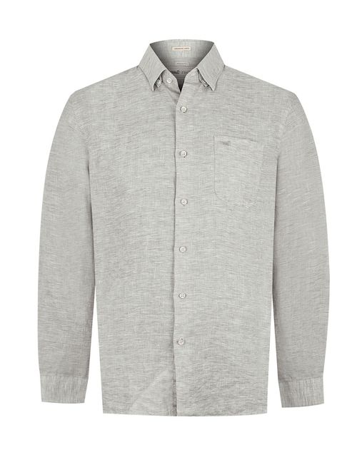Camisa Lino Orgánico Hombre Linentex Verde Rockford