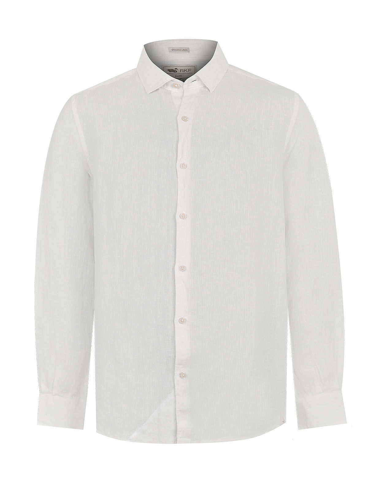 Camisa Lino Orgánico Hombre Linenpro Blanco Rockford