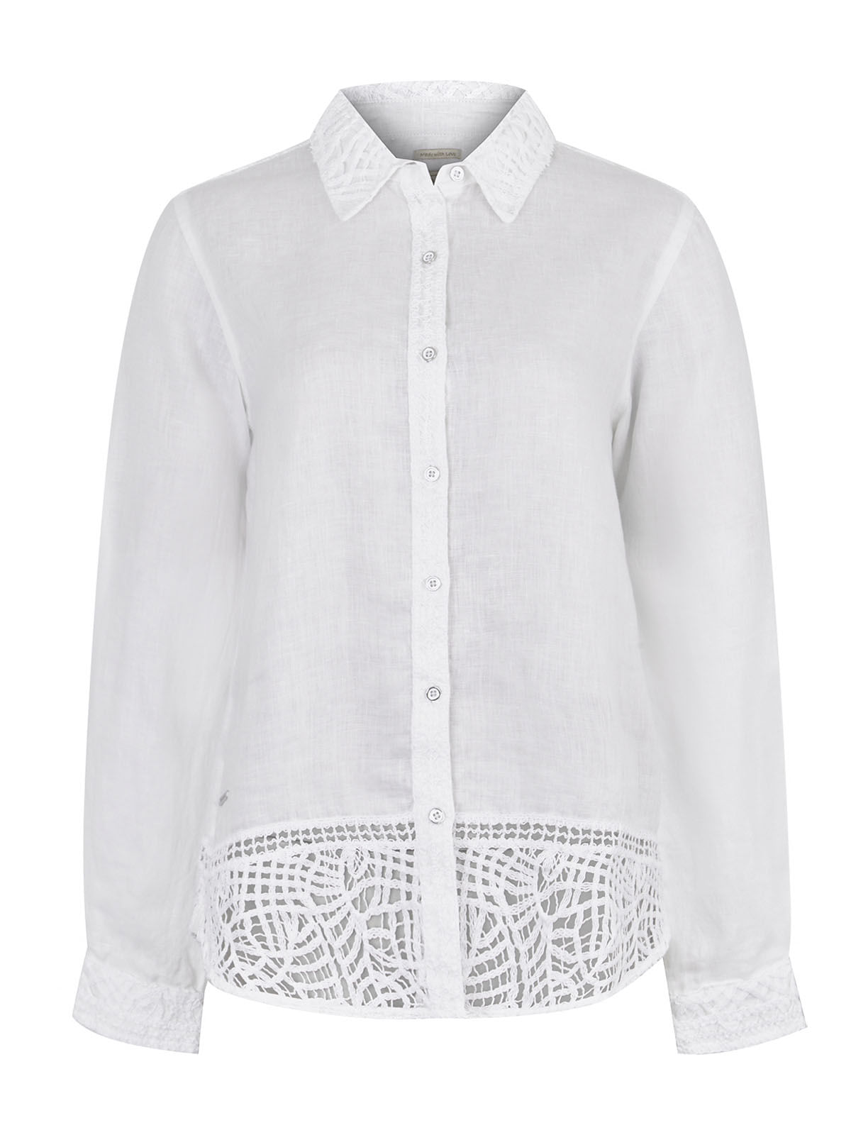 Blusa Lino Orgánico Mujer Pepa Blanco Rockford