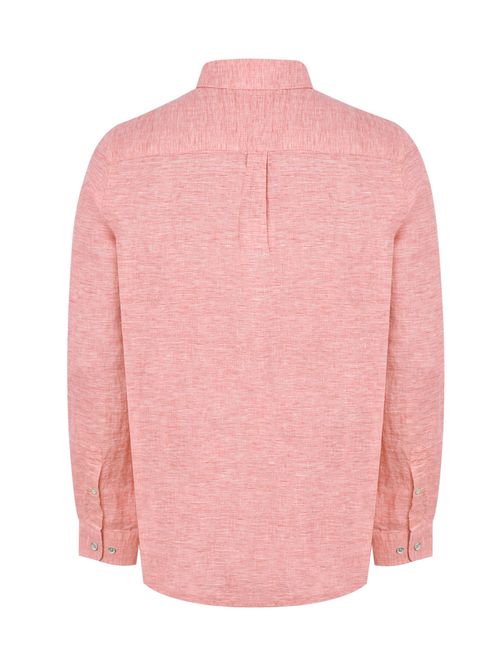 Camisa Lino Orgánico Hombre Linentex Rojo Rockford