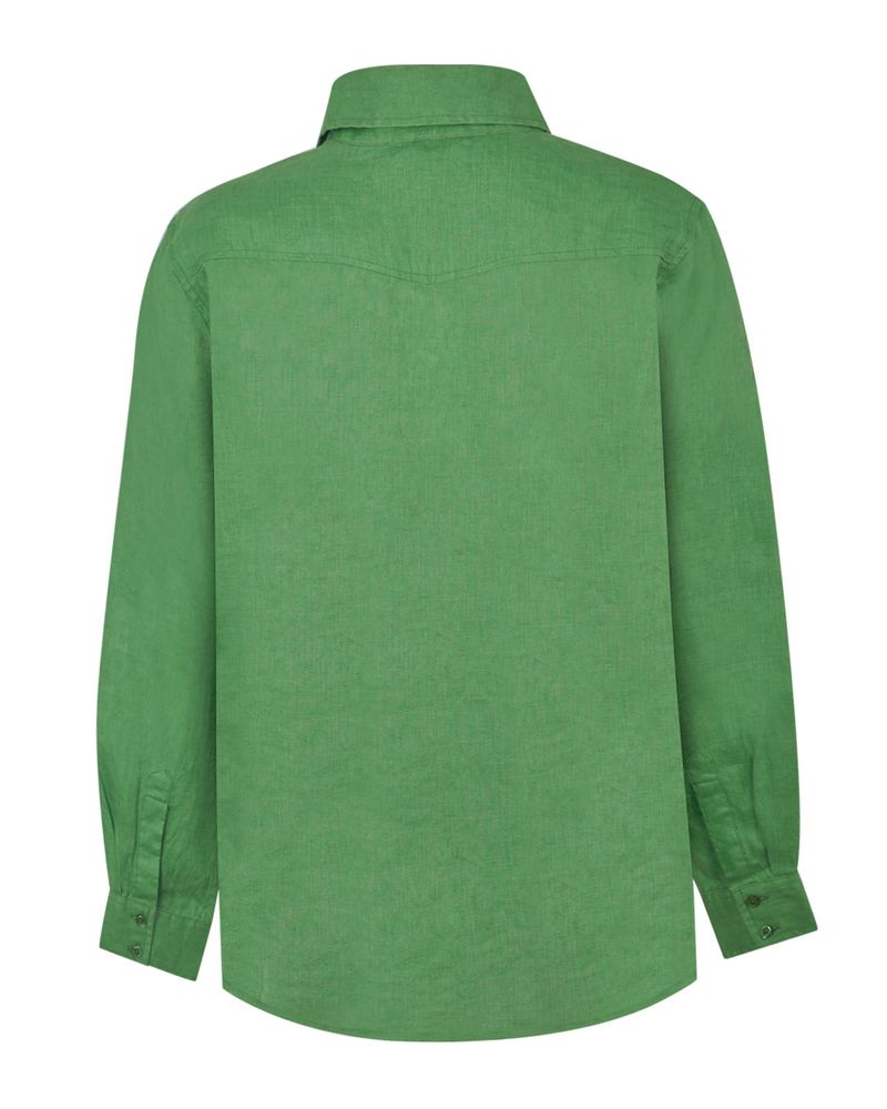 Blusa-Lino-Organico-Mujer-Lirio-Verde-Rockford