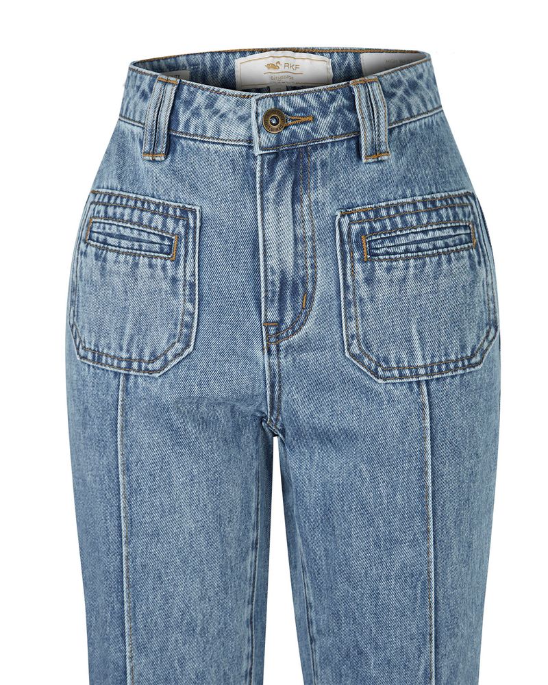 Jeans-Algodon-Organico-Mujer-Thau-Azul-Rockford