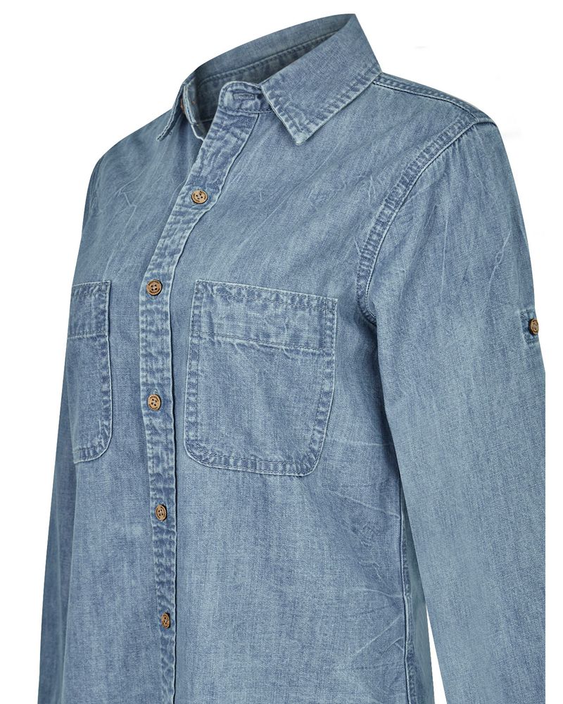 Blusa-Algodon-Organico-Mujer-Grema-Celeste-Rockford