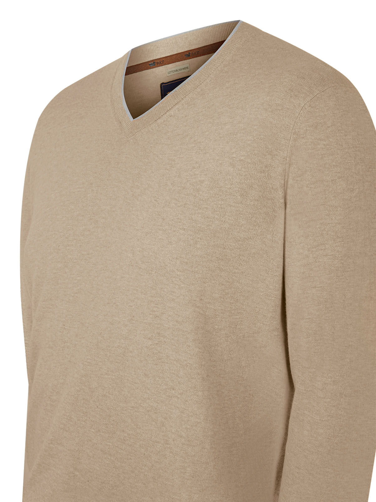 Sweater Algodón Orgánico Hombre Angri V Beige Rockford