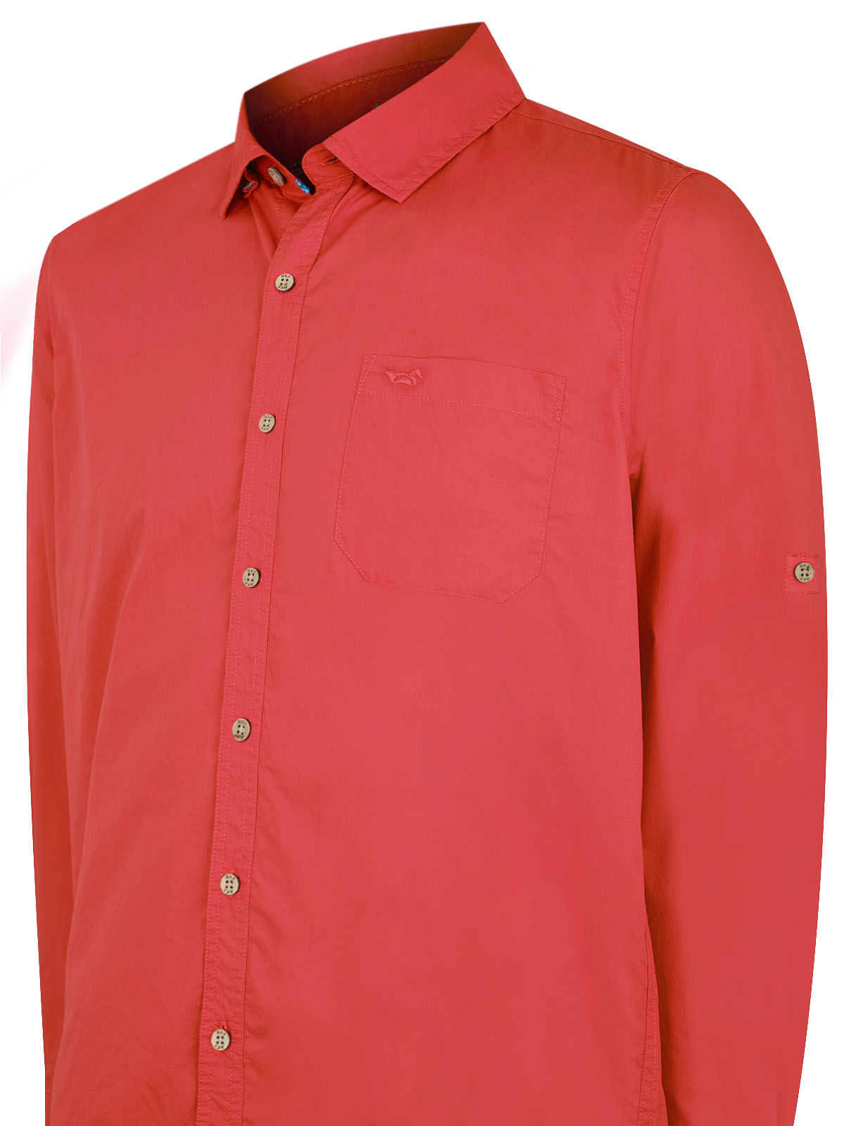 Camisa Algodón Orgánico Hombre Galiton Rojo Rockford