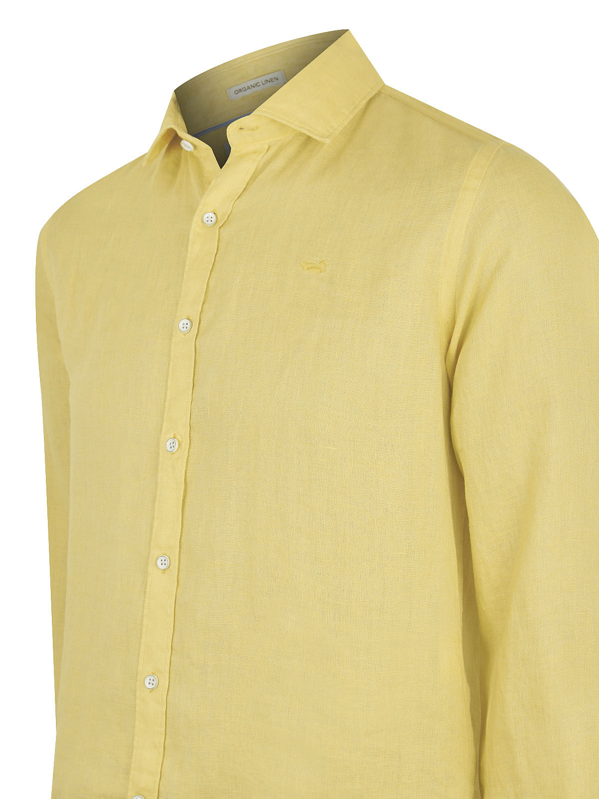 Camisa Lino Orgánico Hombre Linensol Amarillo Rockford