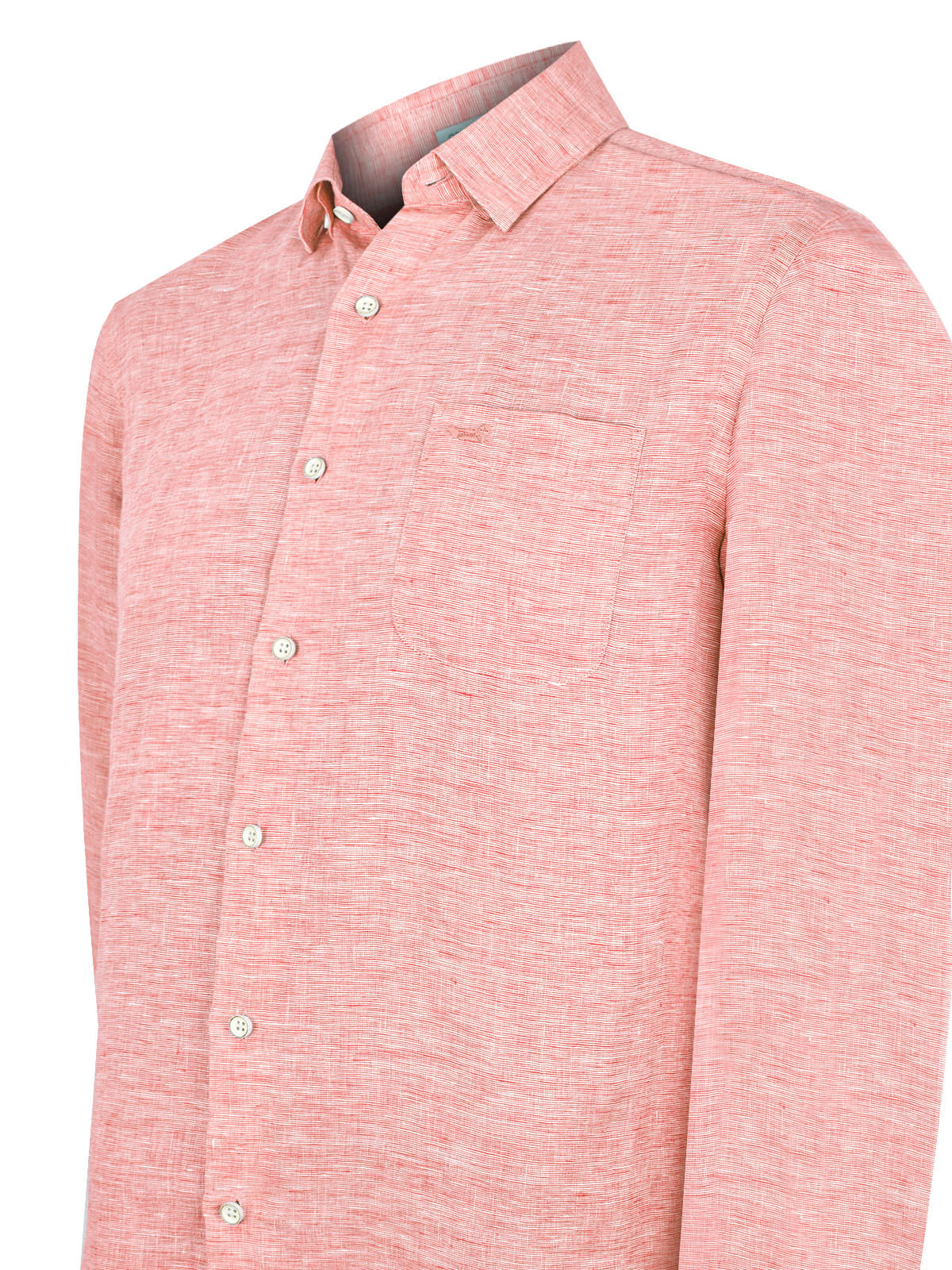 Camisa Lino Orgánico Hombre Linentex Rojo Rockford