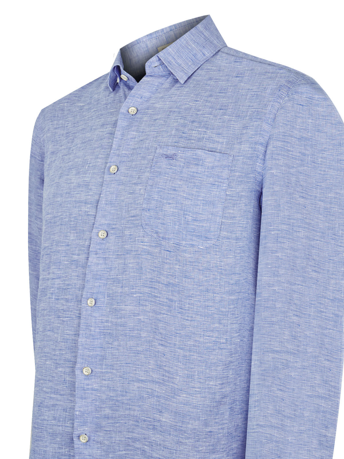 Camisa Lino Orgánico Hombre Linentex Azulino Rockford