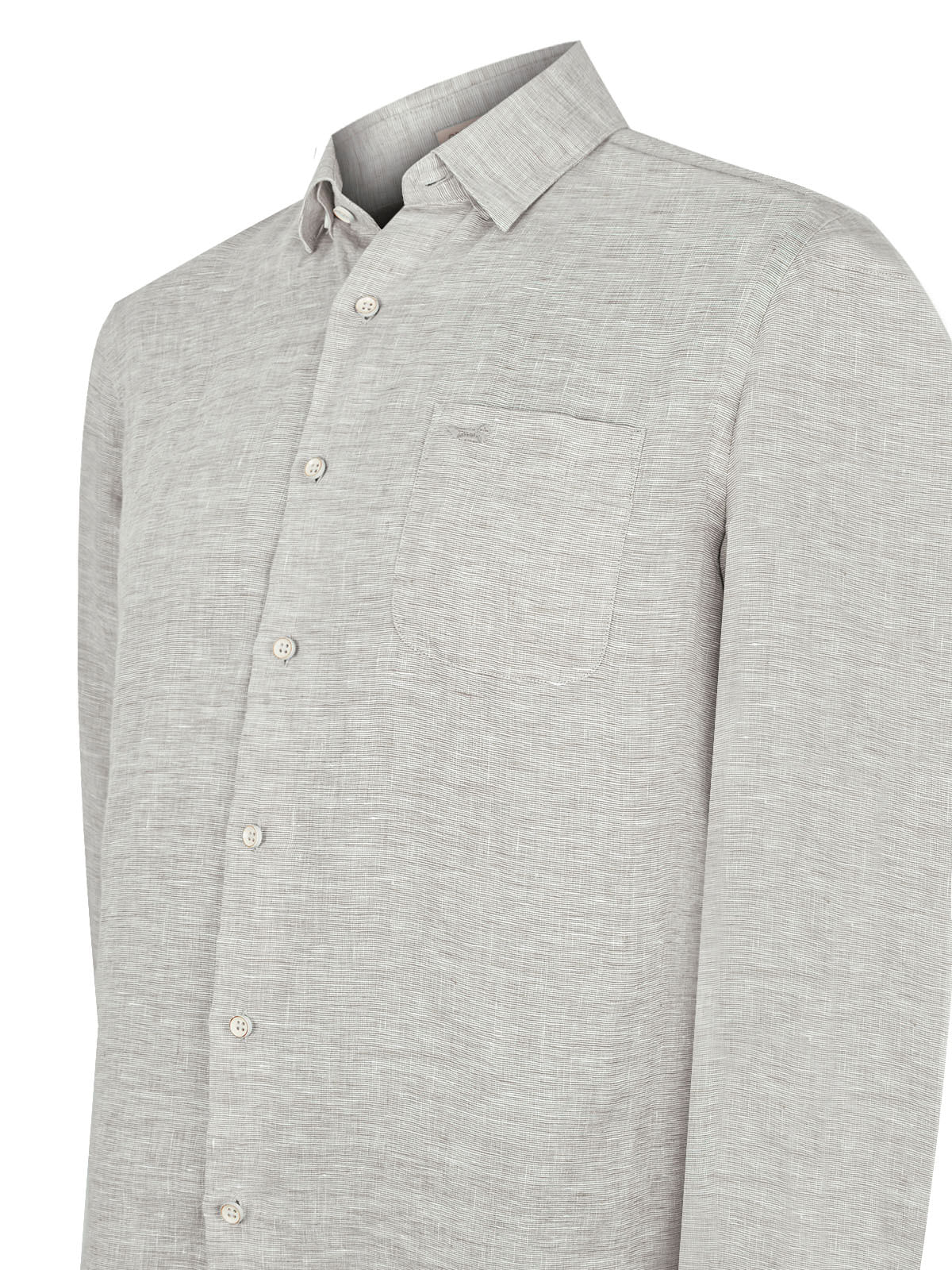 Camisa Lino Orgánico Hombre Linentex Verde Rockford