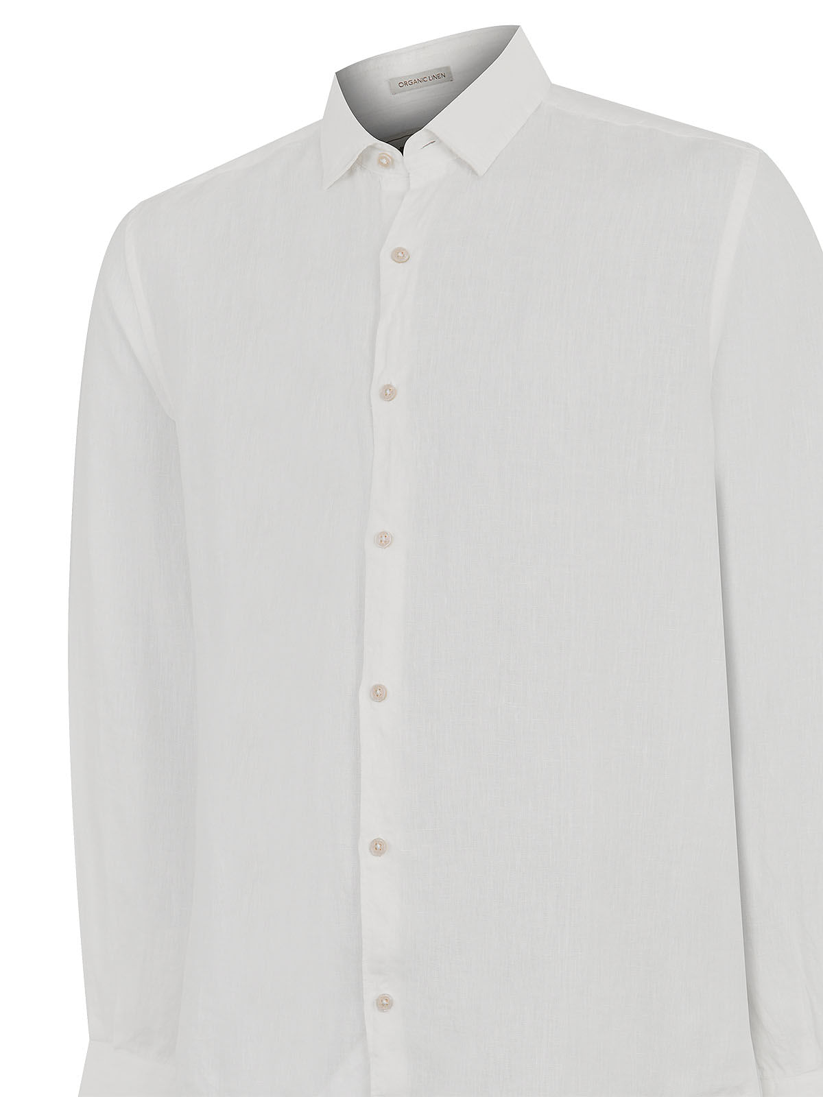 Camisa Lino Orgánico Hombre Linenpro Blanco Rockford