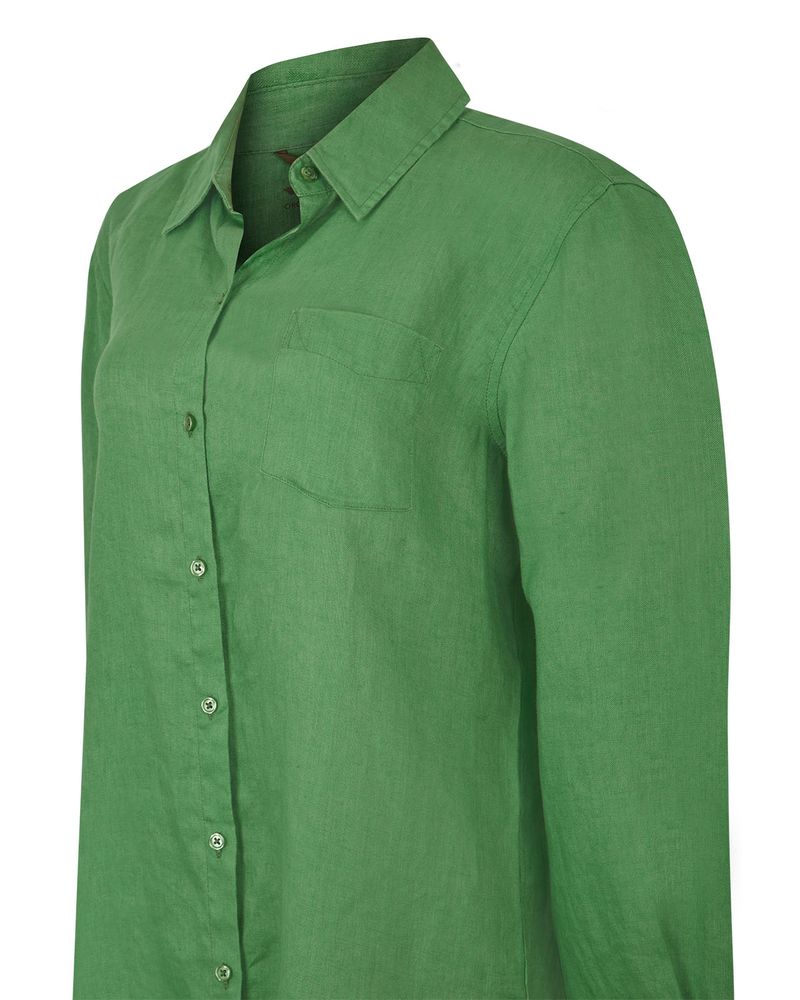 Blusa-Lino-Organico-Mujer-Lirio-Verde-Rockford