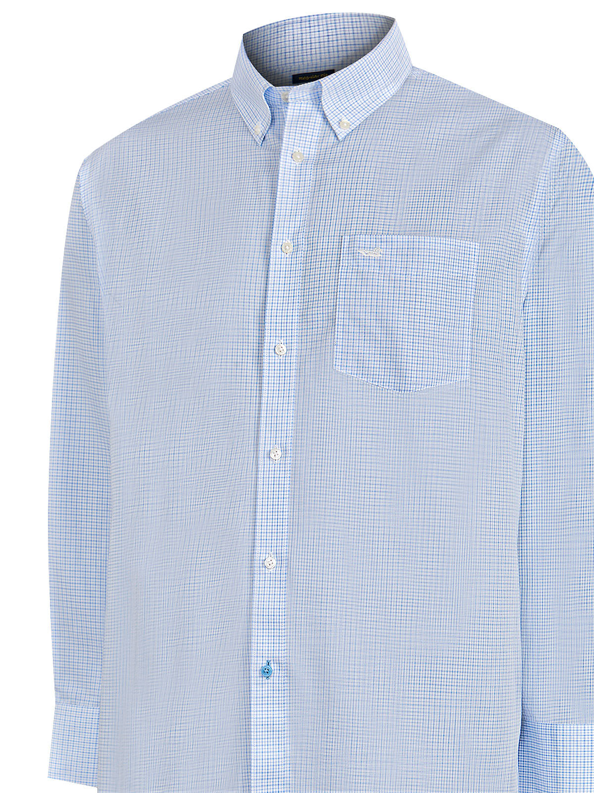 Camisa Libre De Arrugas Hombre WF Cuello Button-Down Celeste Rockford