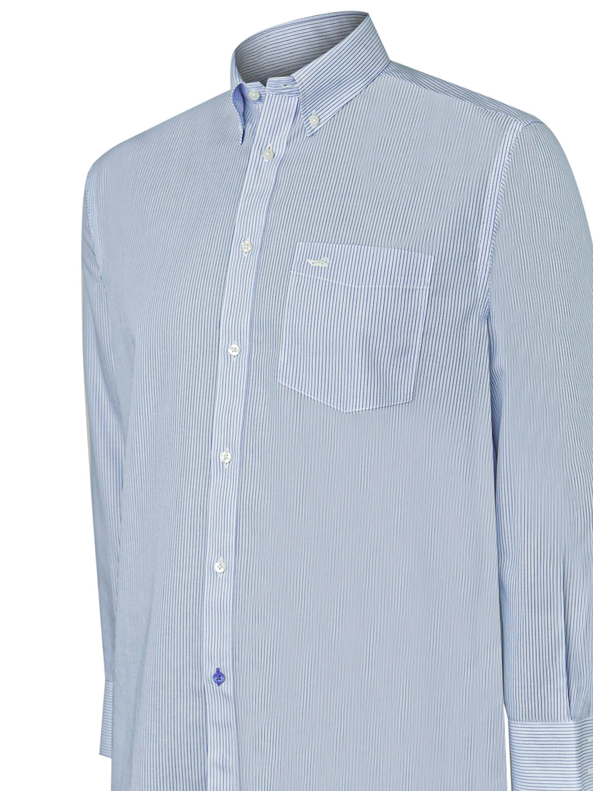 Camisa Libre De Arrugas Hombre WF Cuello Button-Down Marino Rockford