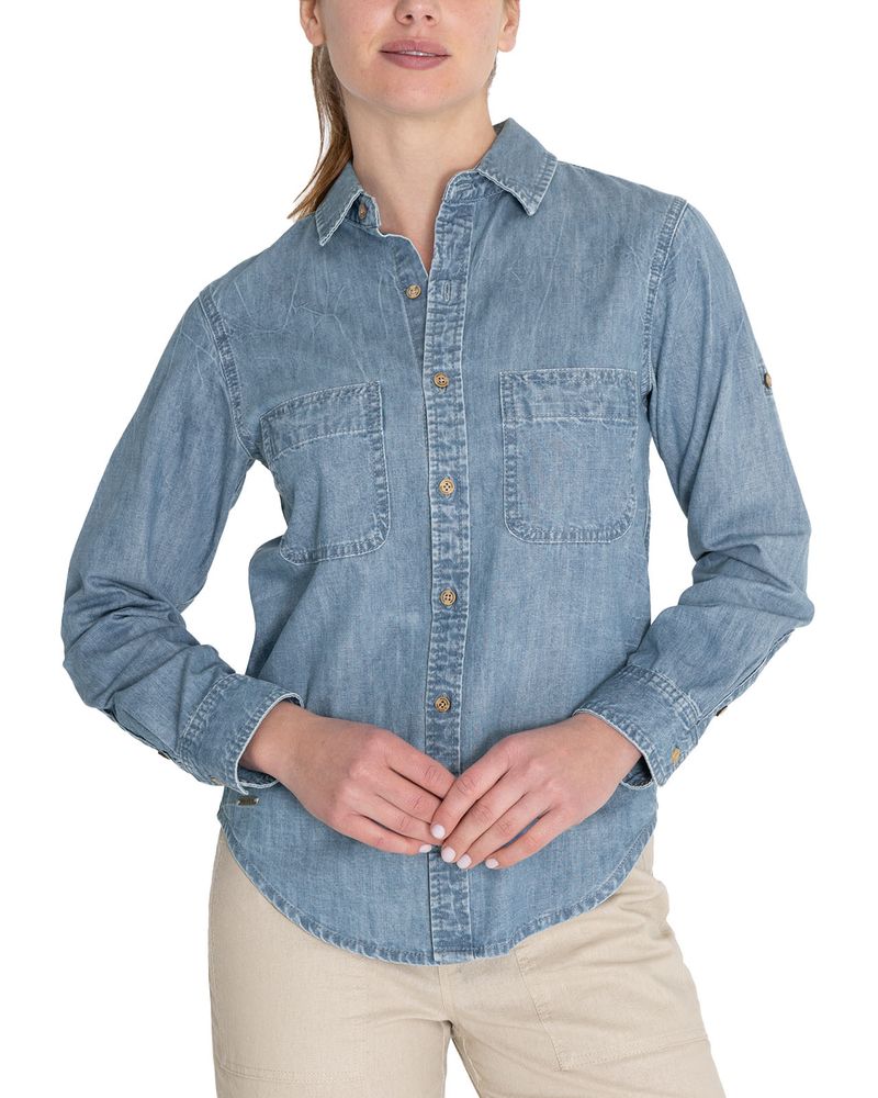 Blusa-Algodon-Organico-Mujer-Grema-Celeste-Rockford