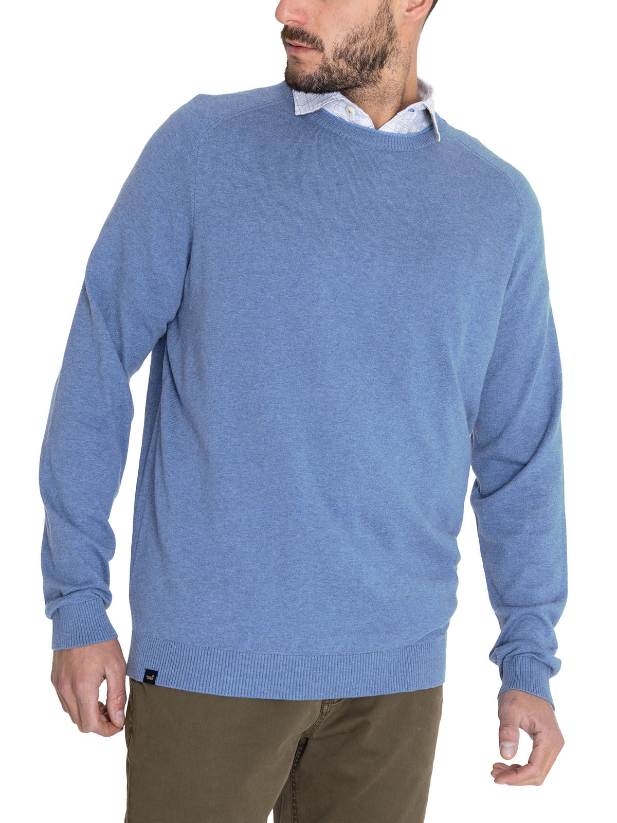Sweater Algodón Orgánico Hombre Angri Azul Rockford