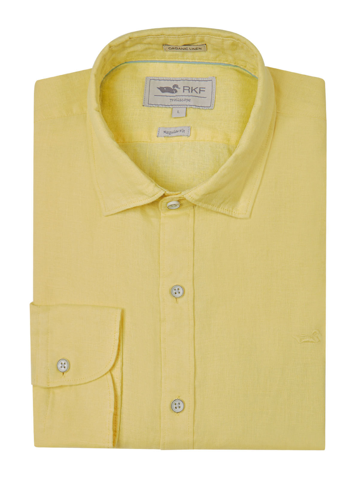 Camisa Lino Orgánico Hombre Linensol Amarillo Rockford