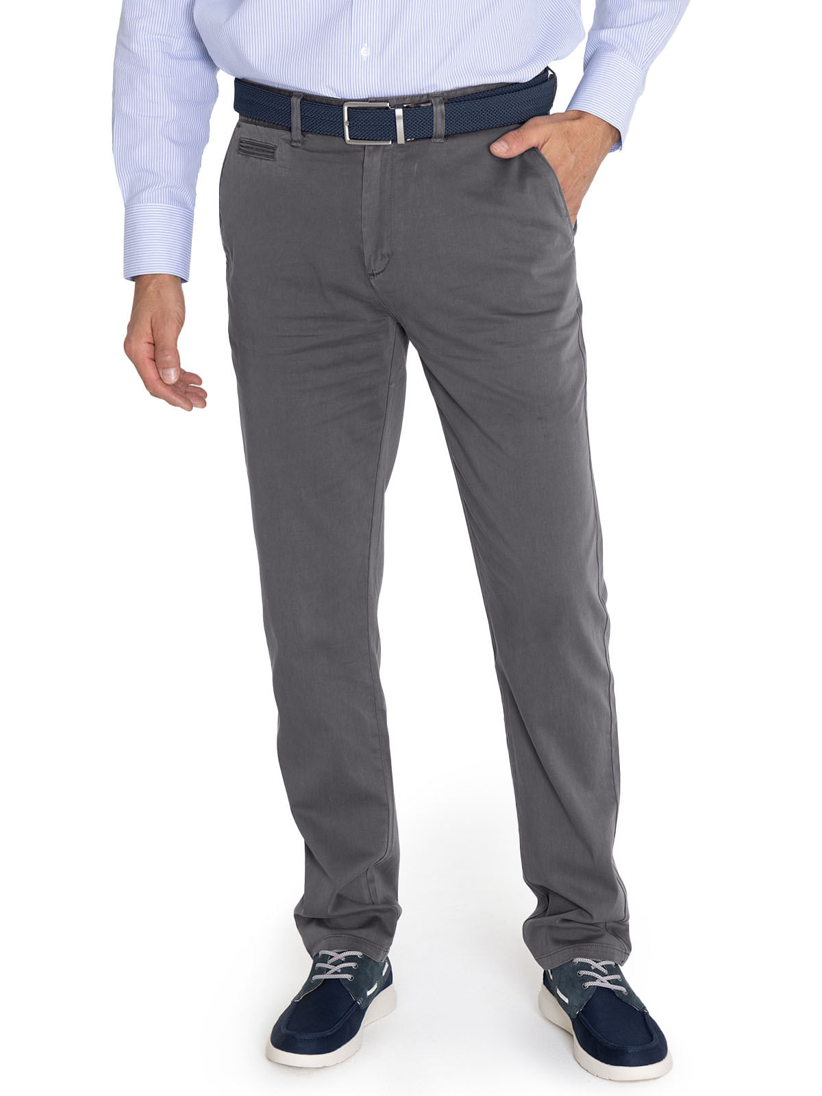 Pantalón Tencel Hombre Napoli Gris Rockford