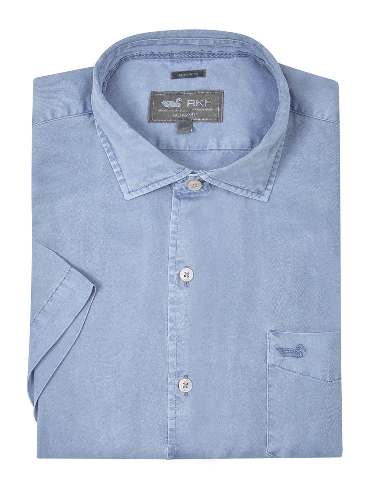 Camisa Tencel Hombre Aveiro Azul Rockford