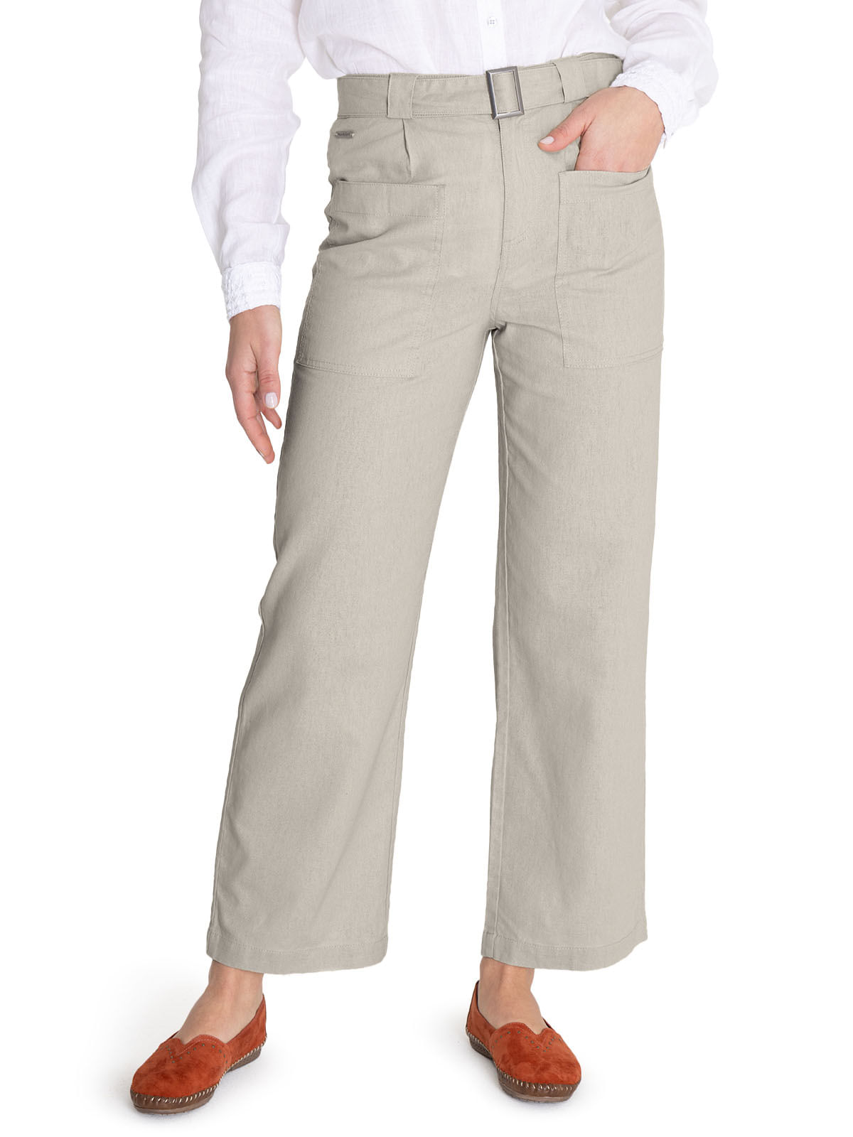 Pantalón Algodón Orgánico Mujer Flip Beige Rockford