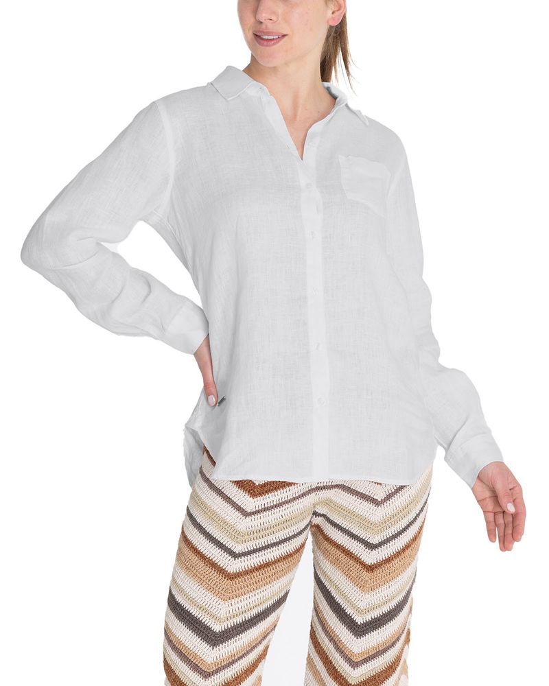 Blusa-Lino-Organico-Mujer-Lirio-Blanco-Rockford