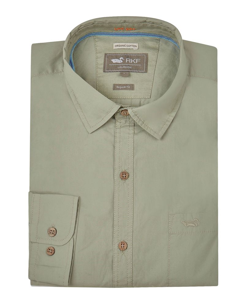 Camisa-Algodon-Organico-Hombre-Galiton-Verde-Rockford