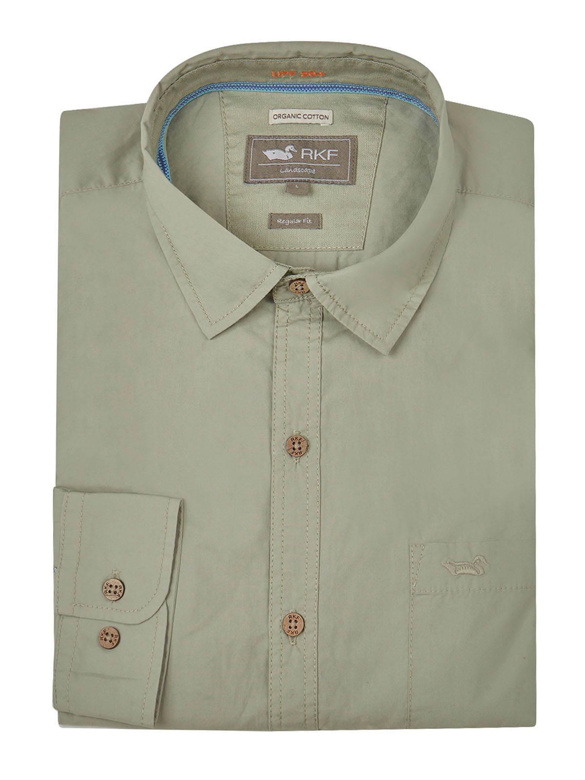 Camisa Algodón Orgánico Hombre Galiton Verde Rockford