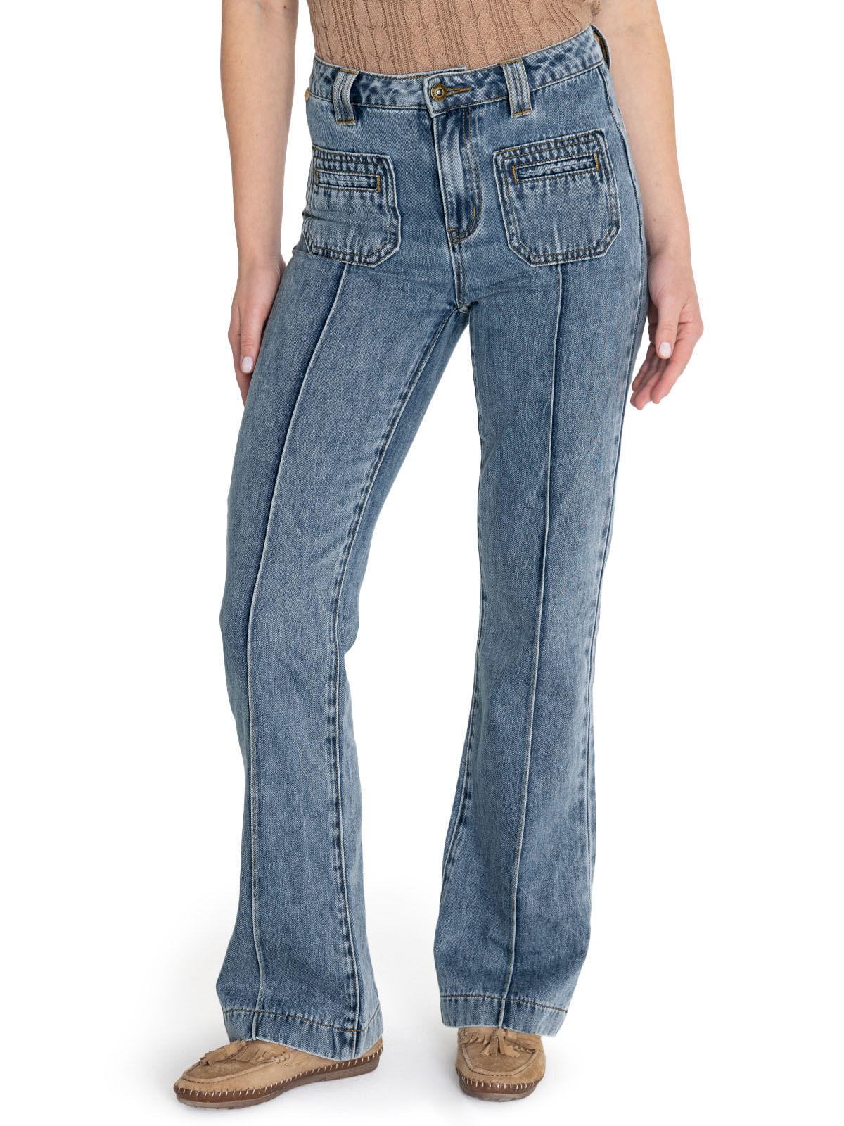 Jeans Algodón Orgánico Mujer Thau Azul Rockford