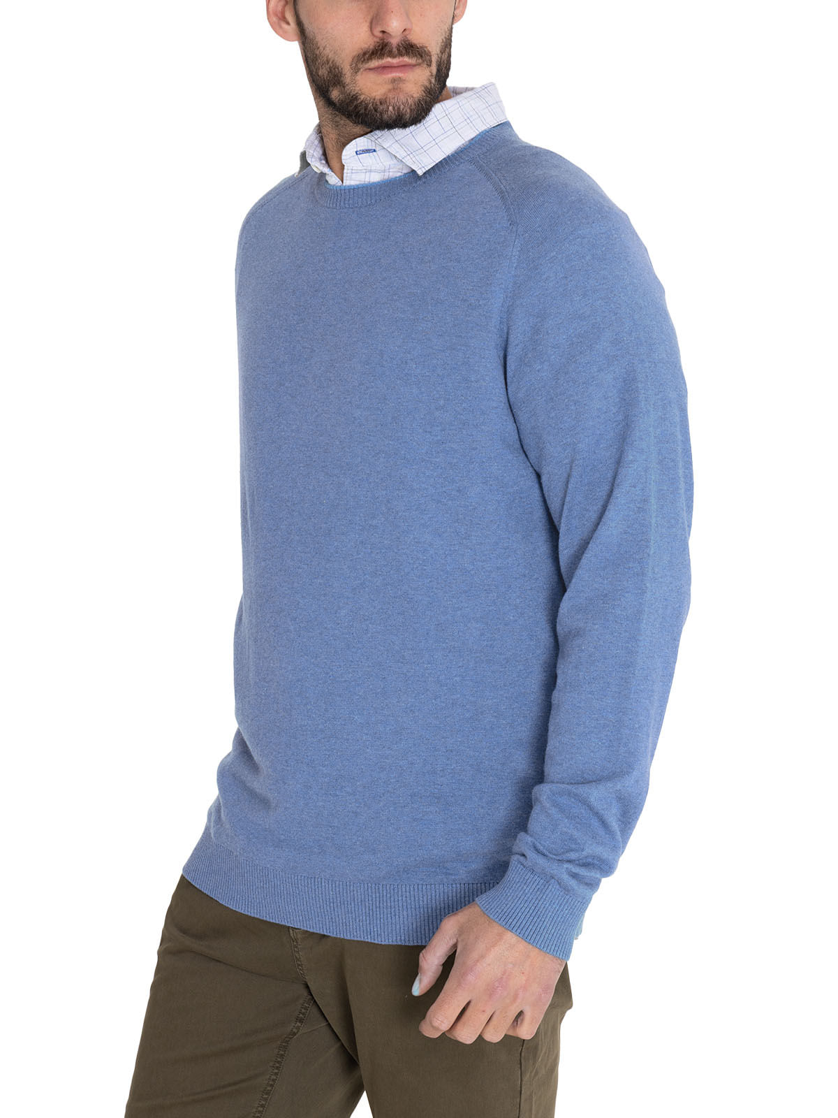 Sweater Algodón Orgánico Hombre Angri Azul Rockford