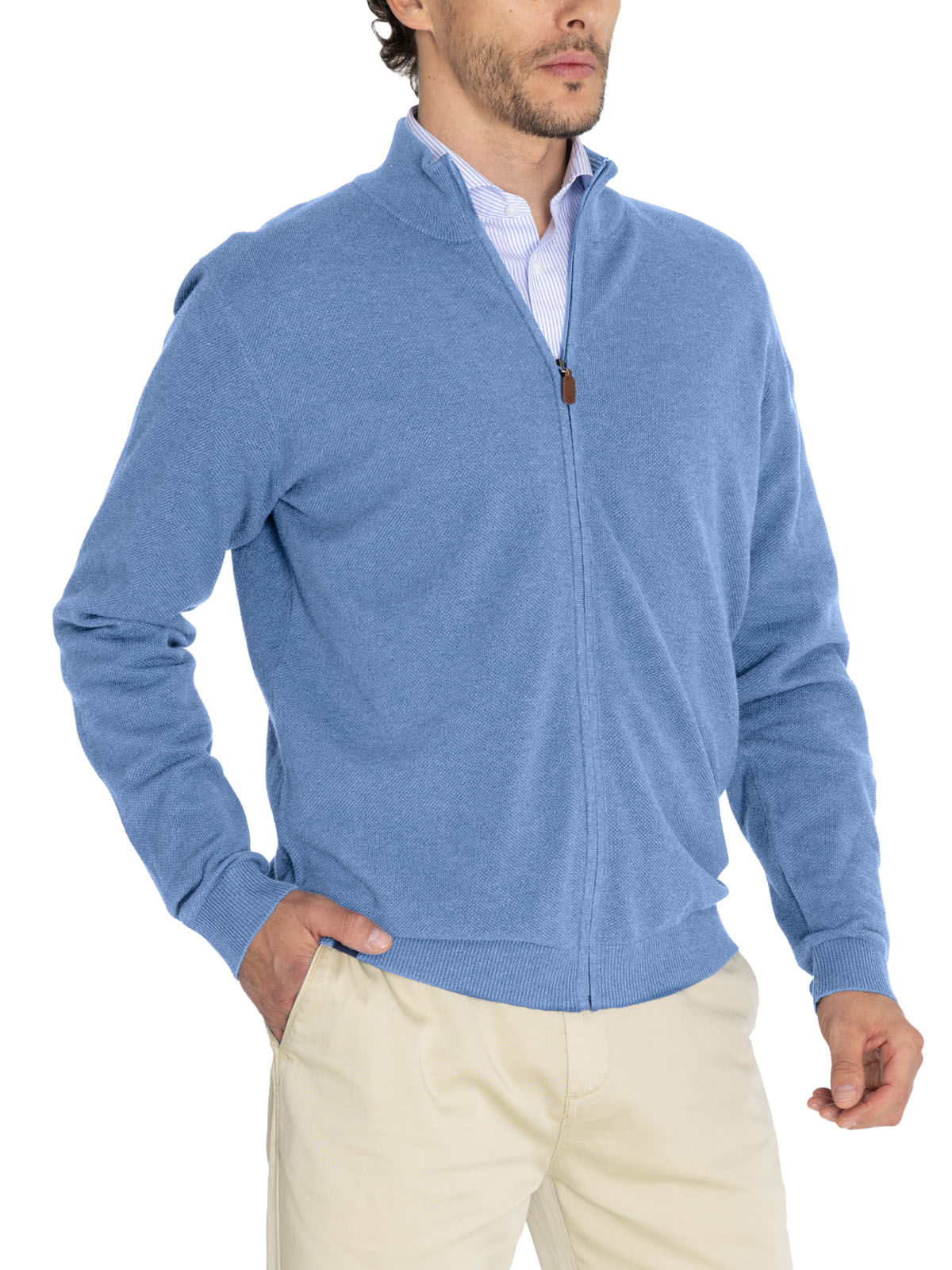Sweater Algodón Orgánico Hombre Bilbaofull Azul Rockford
