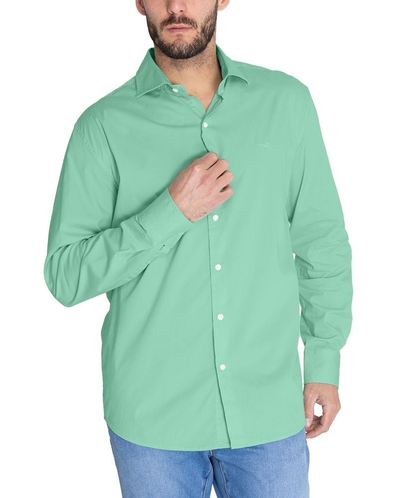 Camisa-Algodon-Organico-Hombre-Soft-Verde-Rockford