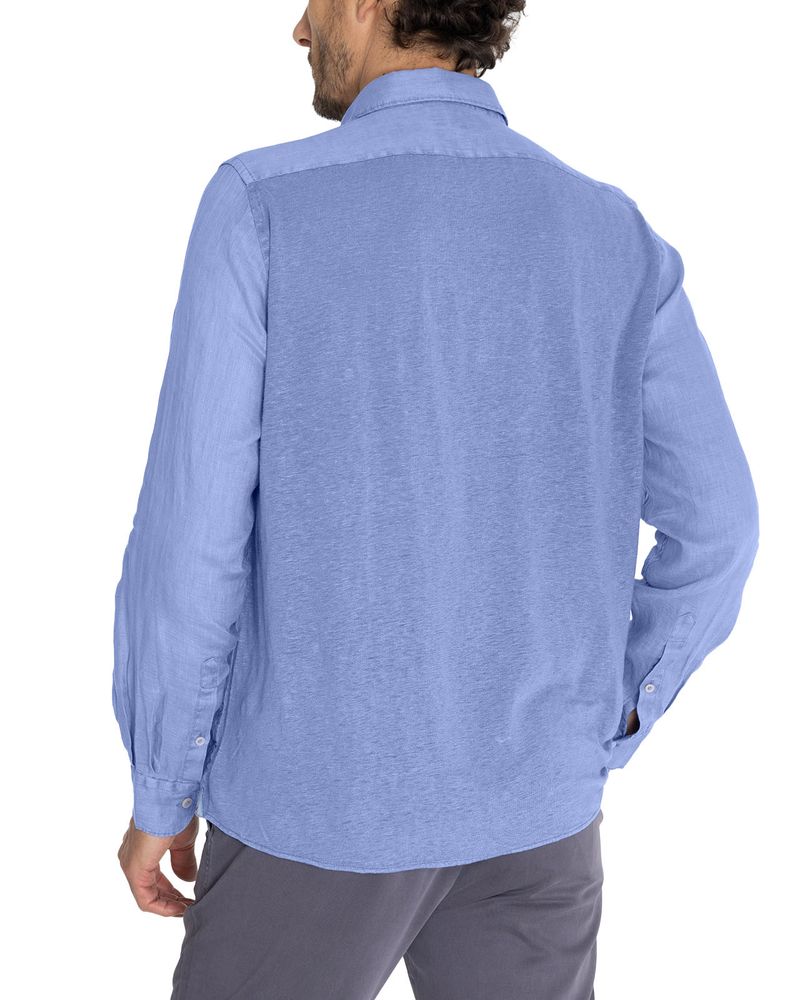 Camisa-Lino-Organico-Hombre-Linenpro-Azulino-Rockford