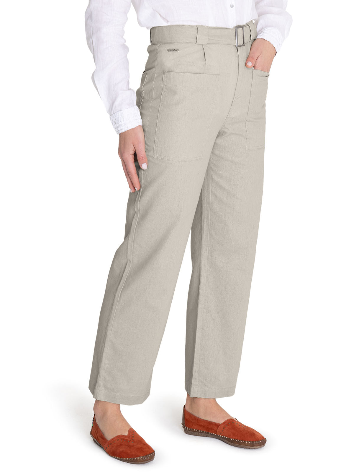 Pantalón Algodón Orgánico Mujer Flip Beige Rockford