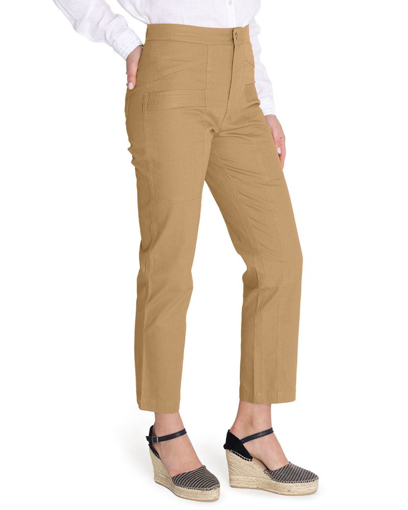 Pantalon-Algodon-Organico-Mujer-Isis-Amarillo-Rockford