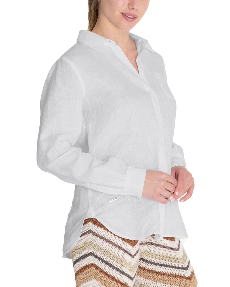 Blusa-Lino-Organico-Mujer-Lirio-Blanco-Rockford