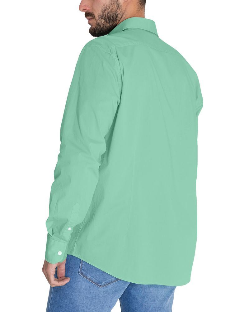 Camisa-Algodon-Organico-Hombre-Soft-Verde-Rockford