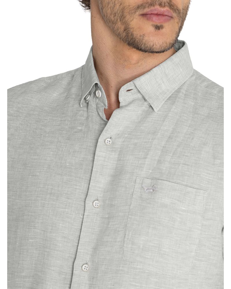 Camisa-Lino-Organico-Hombre-Linentex-Verde-Rockford