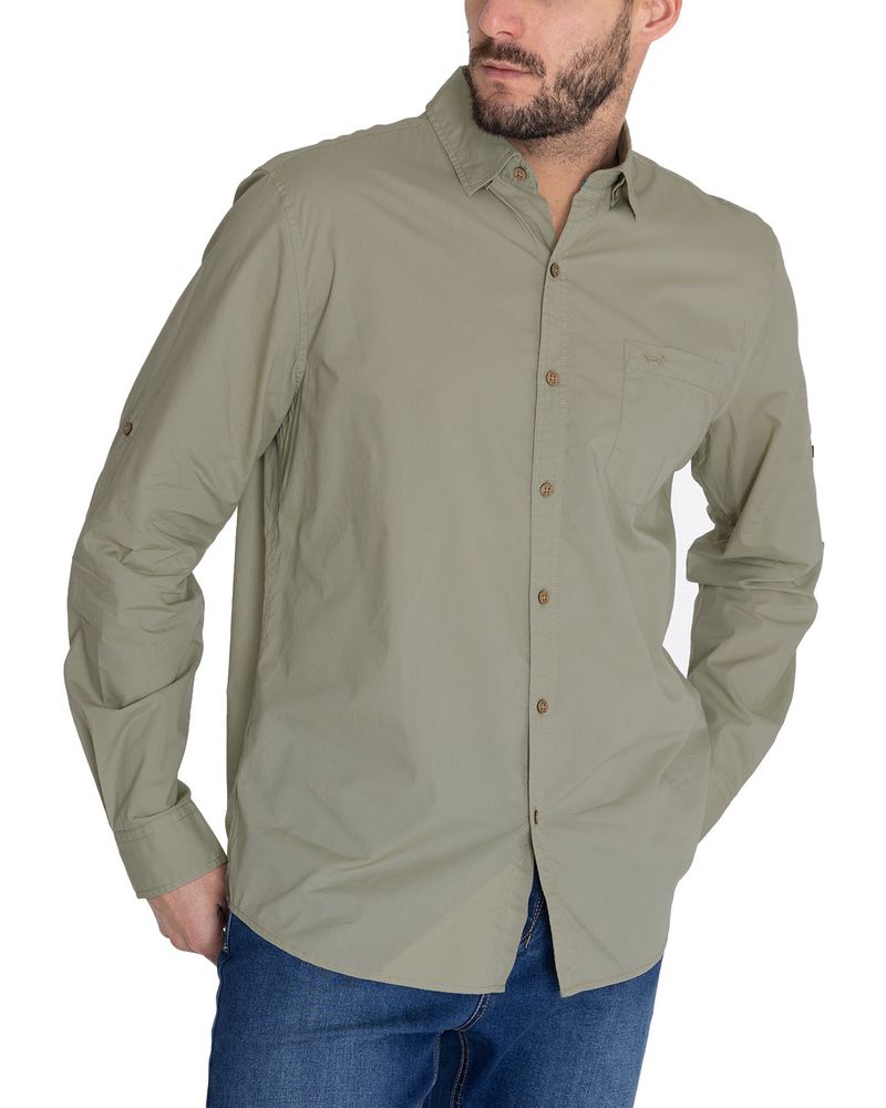 Camisa-Algodon-Organico-Hombre-Galiton-Verde-Rockford