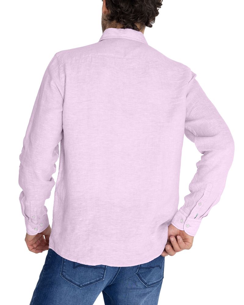 Camisa-Lino-Organico-Hombre-Linen-Lila-Rockford