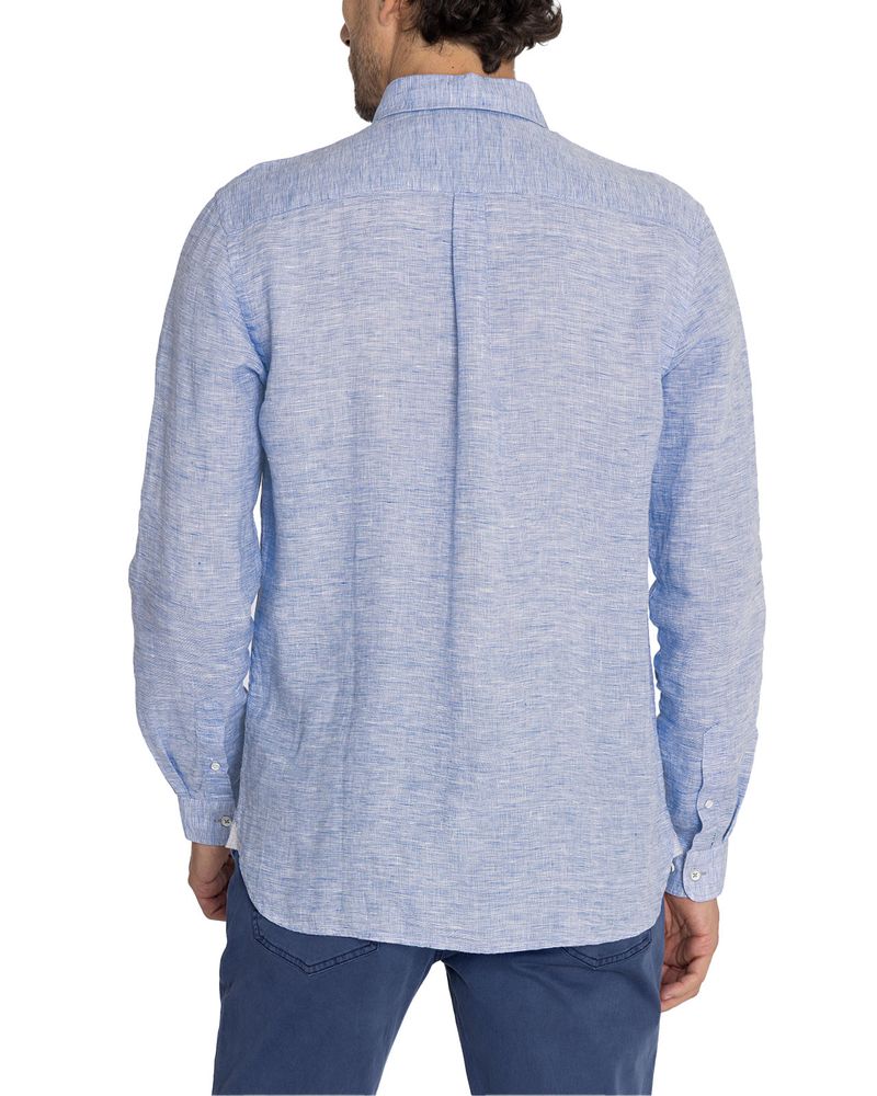 Camisa-Lino-Organico-Hombre-Linentex-Azulino-Rockford