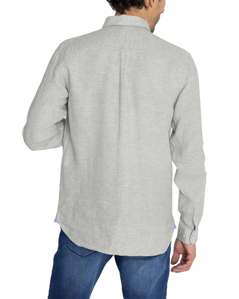 Camisa-Lino-Organico-Hombre-Linentex-Verde-Rockford