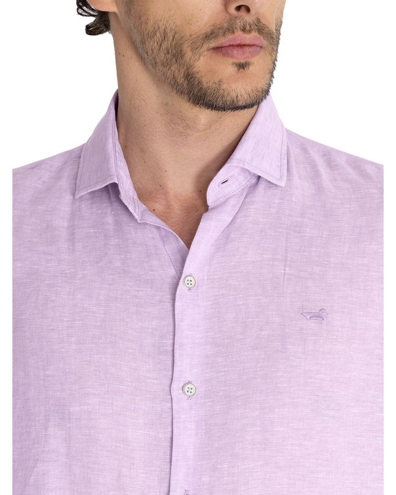 Camisa-Lino-Organico-Hombre-Linen-Lila-Rockford