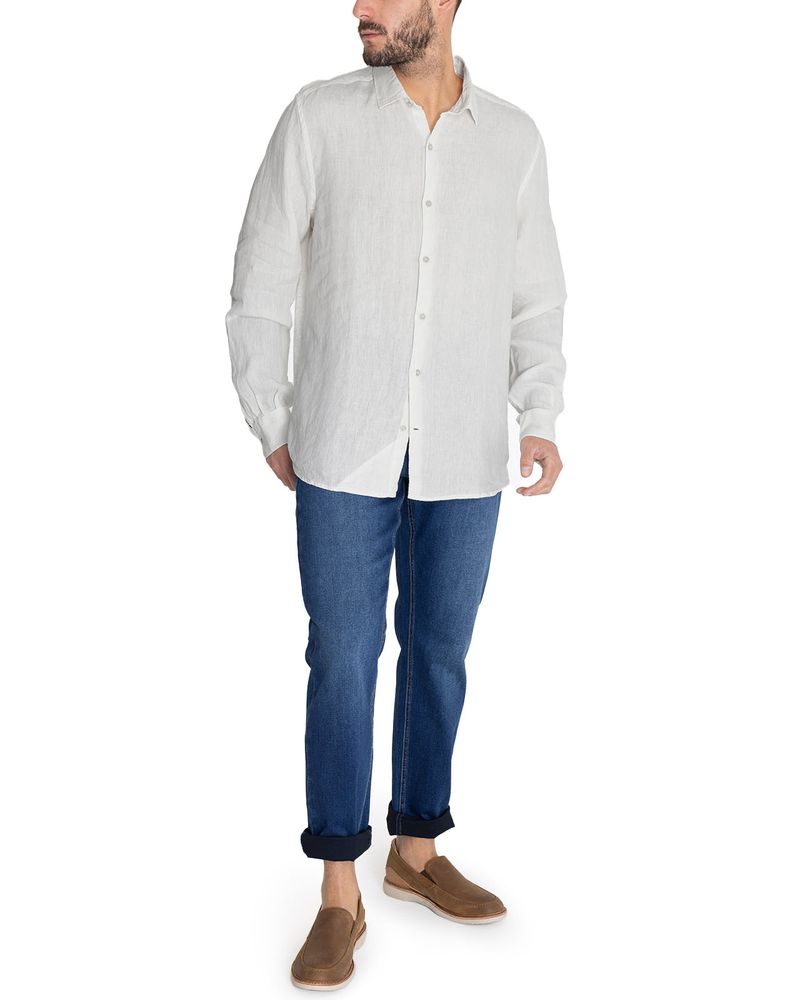 Camisa-Lino-Organico-Hombre-Linenpro-Blanco-Rockford