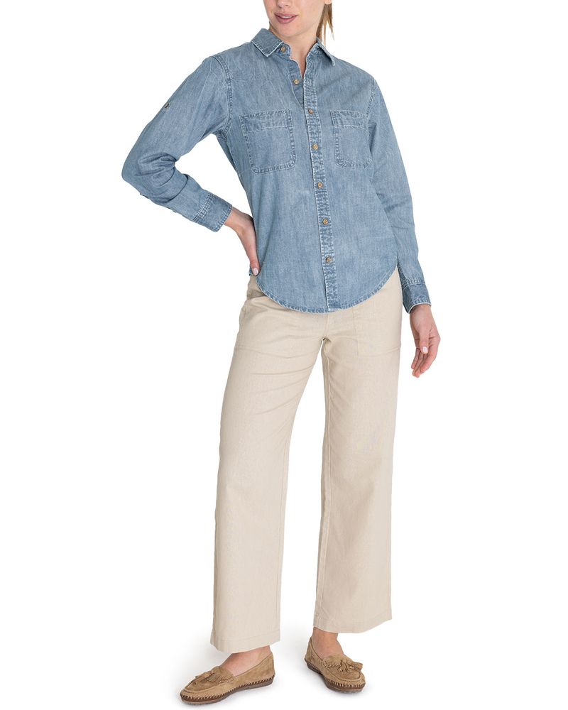 Blusa-Algodon-Organico-Mujer-Grema-Celeste-Rockford