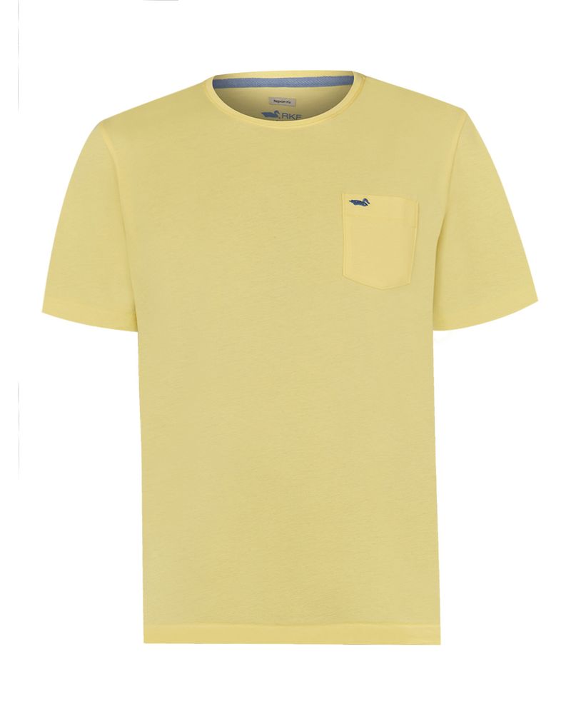 Polera-Algodon-Organico-Hombre-Basic-Amarillo-Rockford