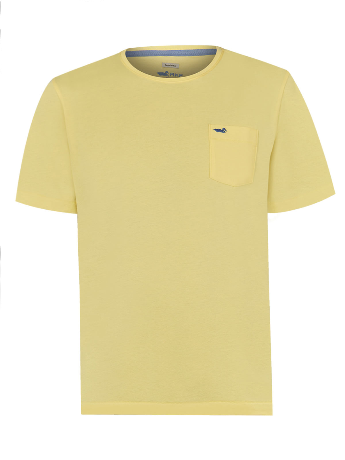 Polera Algodón Orgánico Hombre Basic Amarillo Rockford